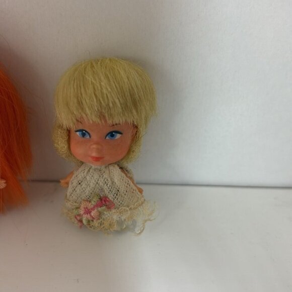 Vintage Lot Of 3 Liddle Kiddles red, pink & yellow hair used - Picture 5 of 10